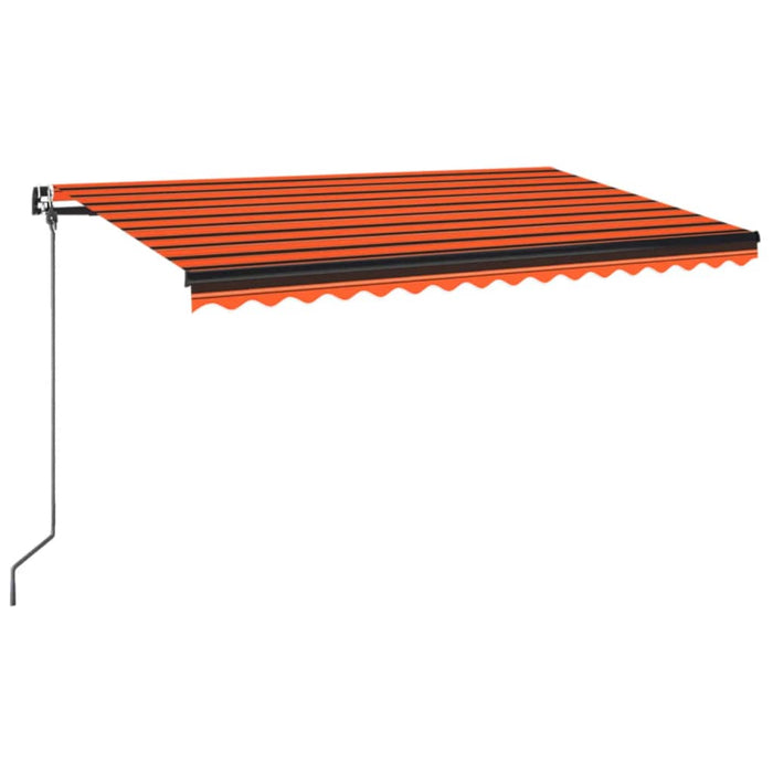 Manual Retractable Awning 450x350 cm Orange and Brown