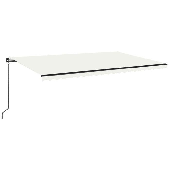 Manual Retractable Awning 500x350 cm Cream