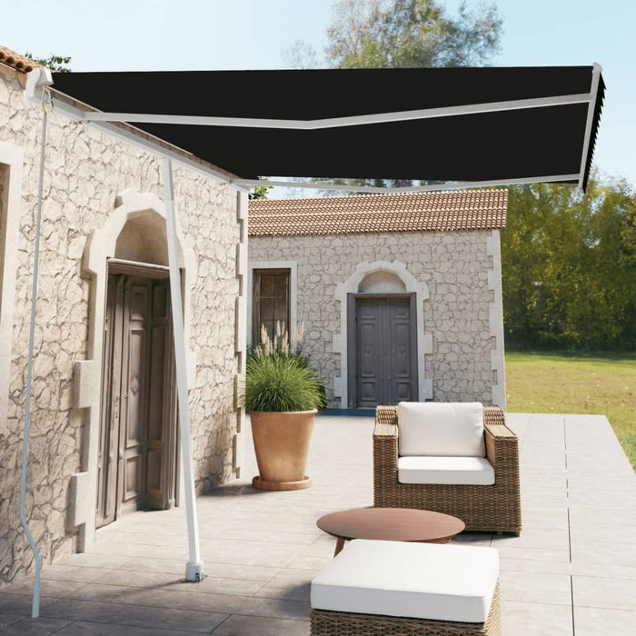 Freestanding Manual Retractable Awning 300x250 cm Anthracite