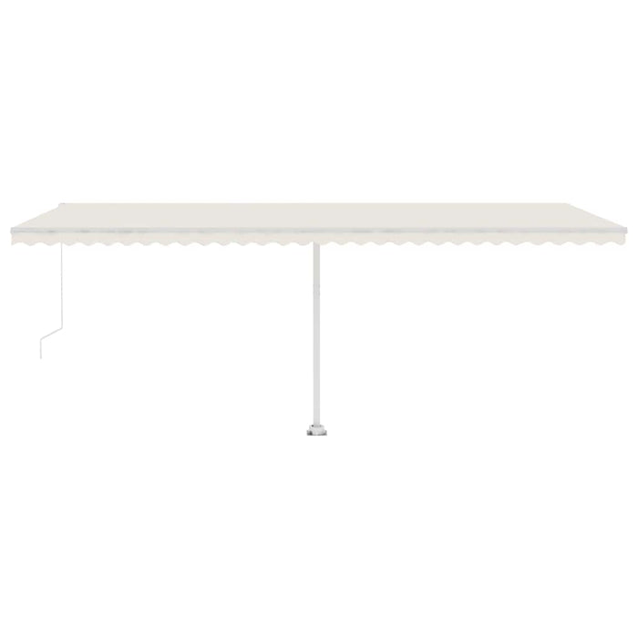 Freestanding Manual Retractable Awning 600x300 cm Cream