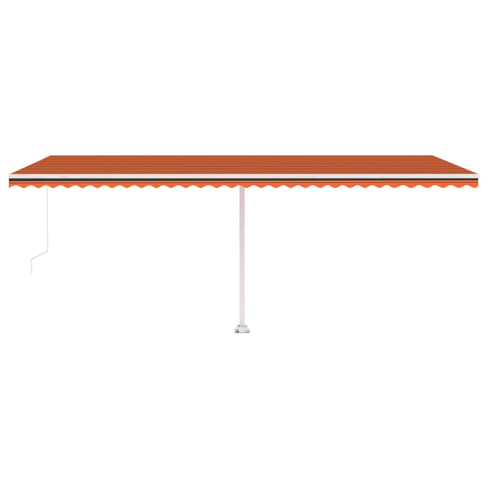 Freestanding Manual Retractable Awning 600x300 cm Orange/Brown