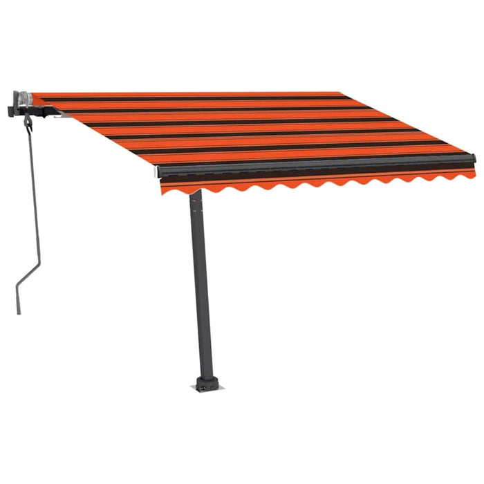 Copertina Retractabila Manuala cu LED 300x250 cm Portocaliu si Maro