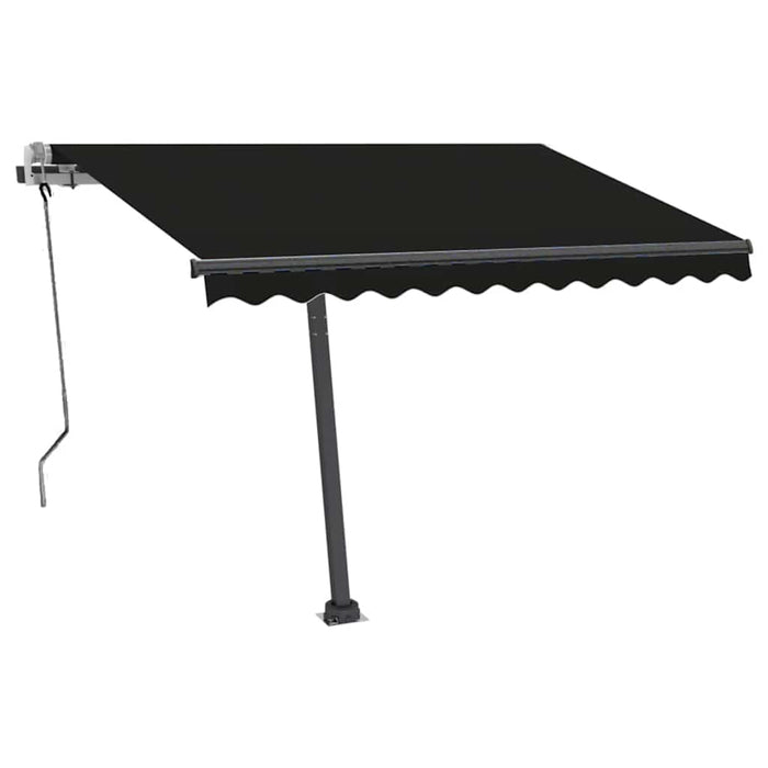 Manual Retractable Awning with LED 350x250 cm Anthracite