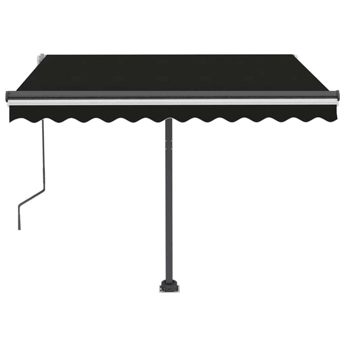 Manual Retractable Awning with LED 350x250 cm Anthracite