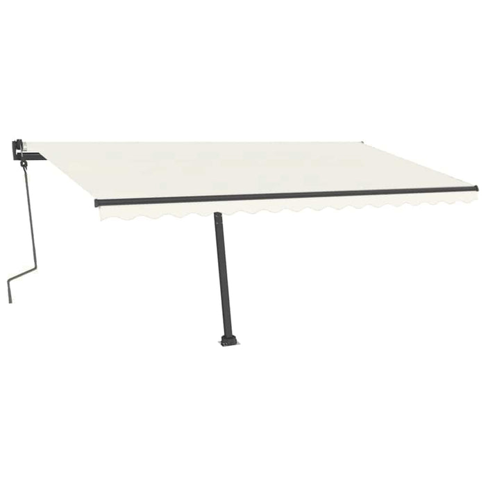 Freestanding Manual Retractable Awning 400x300 cm Cream