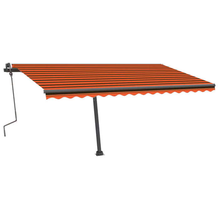 Copertina retractabilă manuală de sine stătătoare 400x300 cm Portocaliu/Maro