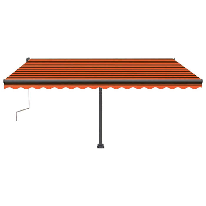 Copertina retractabilă manuală de sine stătătoare 400x300 cm Portocaliu/Maro