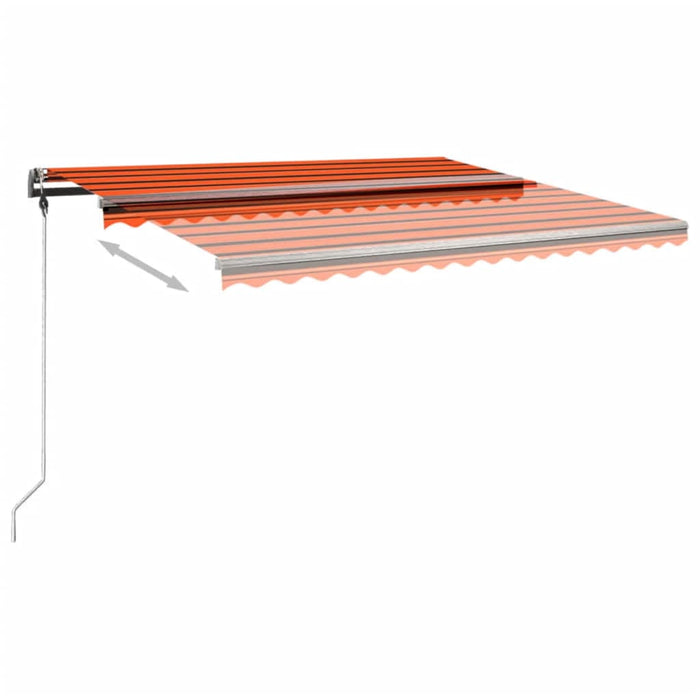 Copertina retractabilă manuală de sine stătătoare 400x300 cm Portocaliu/Maro