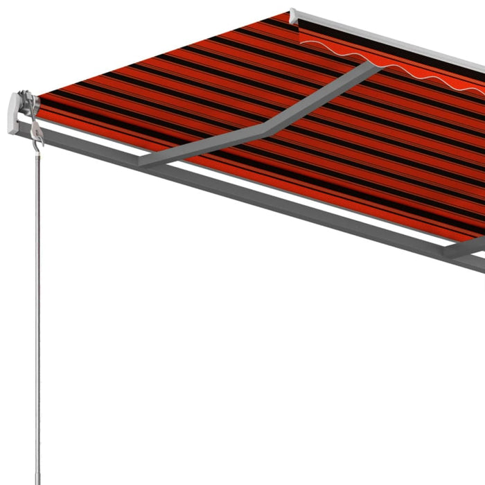 Copertina retractabilă manuală de sine stătătoare 400x300 cm Portocaliu/Maro