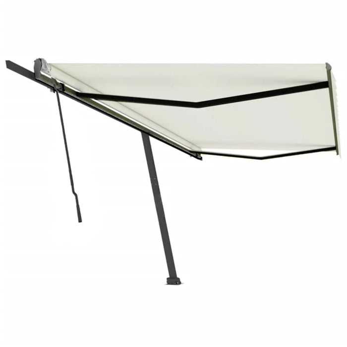 Freestanding Manual Retractable Awning 500x300 cm Cream