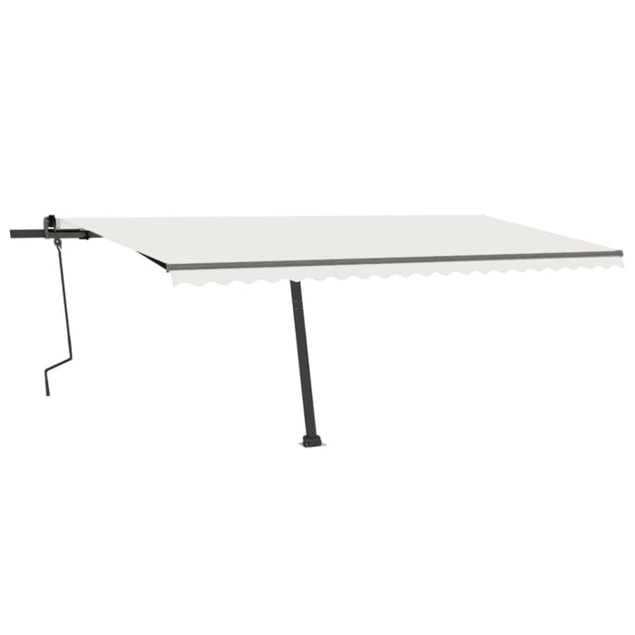 Freestanding Manual Retractable Awning 500x300 cm Cream