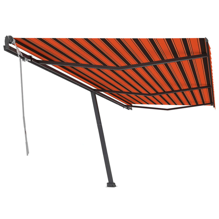 Freestanding Manual Retractable Awning 600x300 cm Orange/Brown