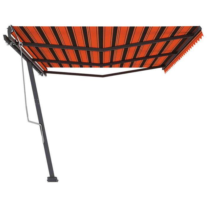 Freestanding Manual Retractable Awning 600x300 cm Orange/Brown