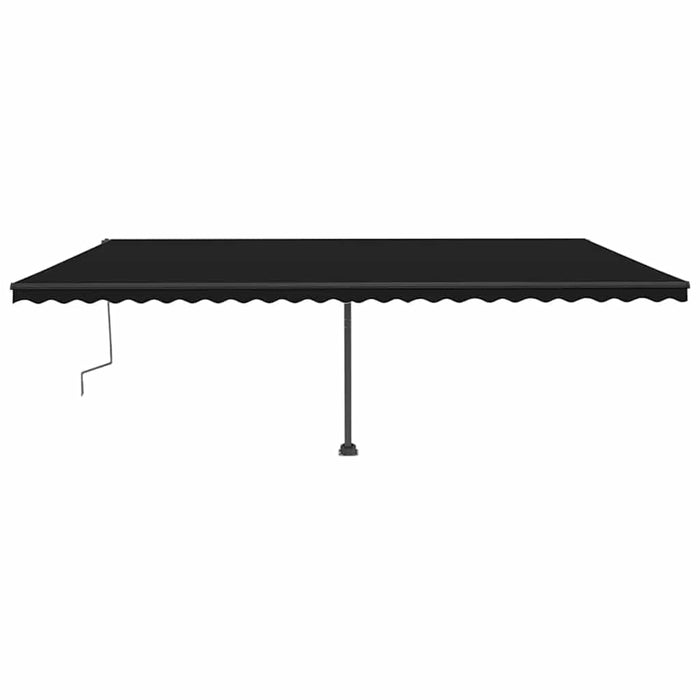 Copertina retractabila manuala cu LED 600x300 cm Antracit