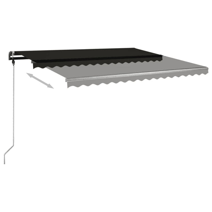 Freestanding Manual Retractable Awning 400x350 cm Anthracite