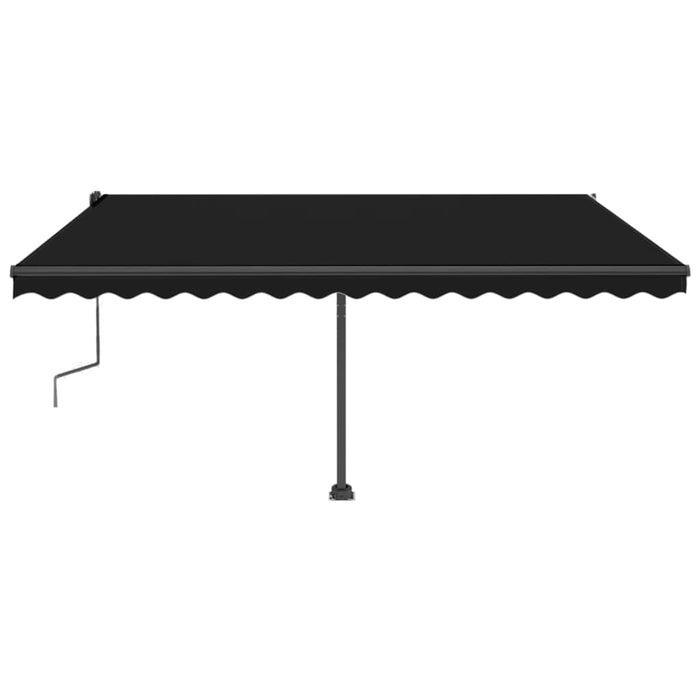 Freestanding Manual Retractable Awning 450x350 cm Anthracite