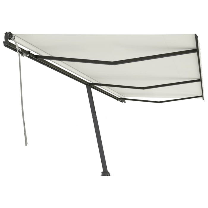 Freestanding Manual Retractable Awning 600x350 cm Cream