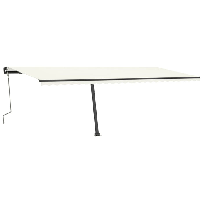 Freestanding Manual Retractable Awning 600x350 cm Cream