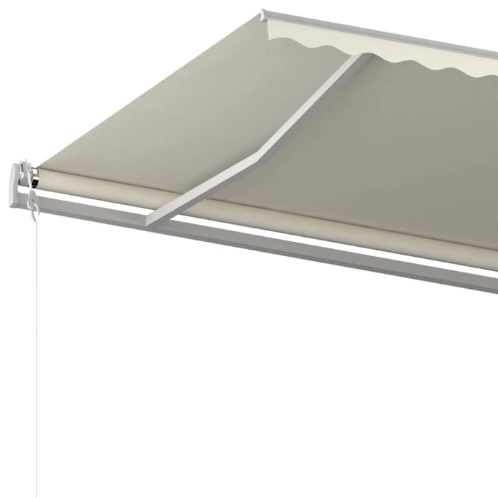 Copertina manuală retractabilă cu stâlpi 6x3 m crem