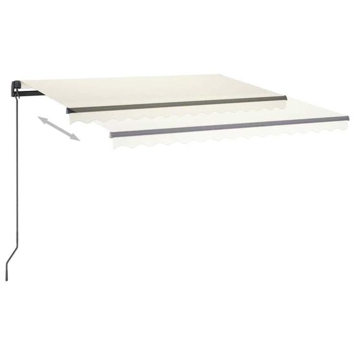 Copertina manuală retractabilă cu LED 3x2,5 m crem