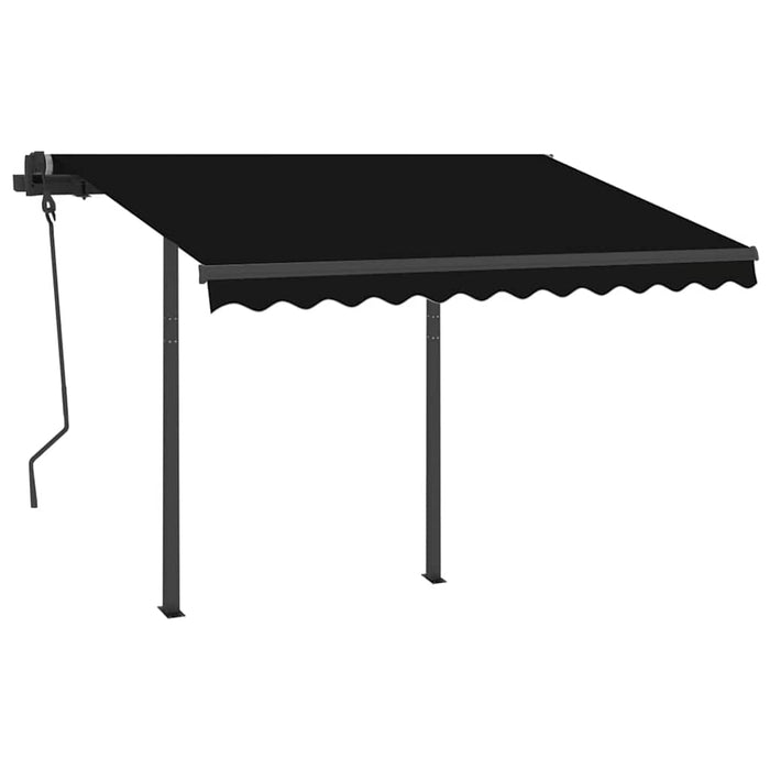 Copertina retractabila manuala cu LED 3,5x2,5 m Antracit