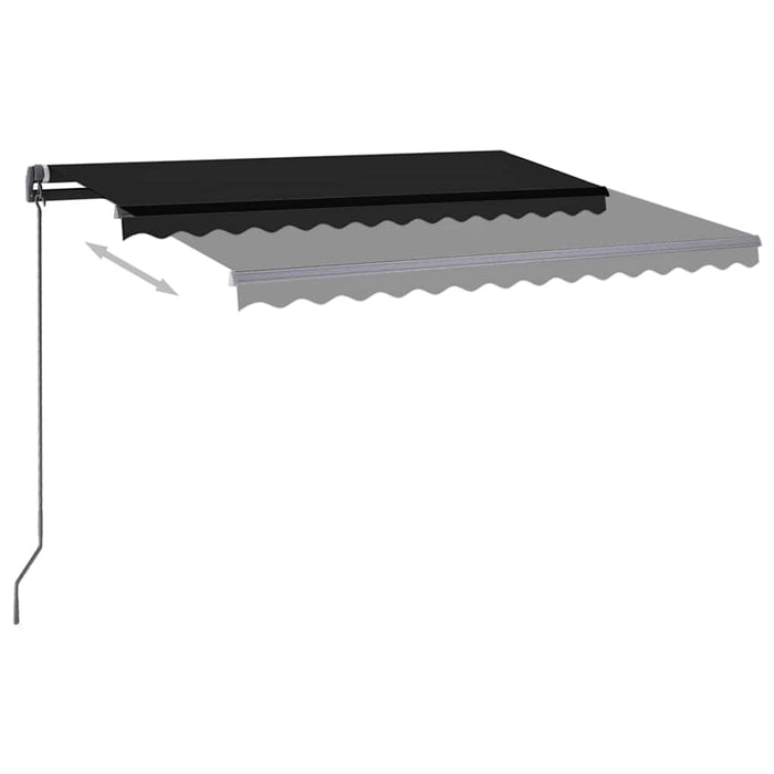 Copertina retractabila manuala cu LED 3,5x2,5 m Antracit