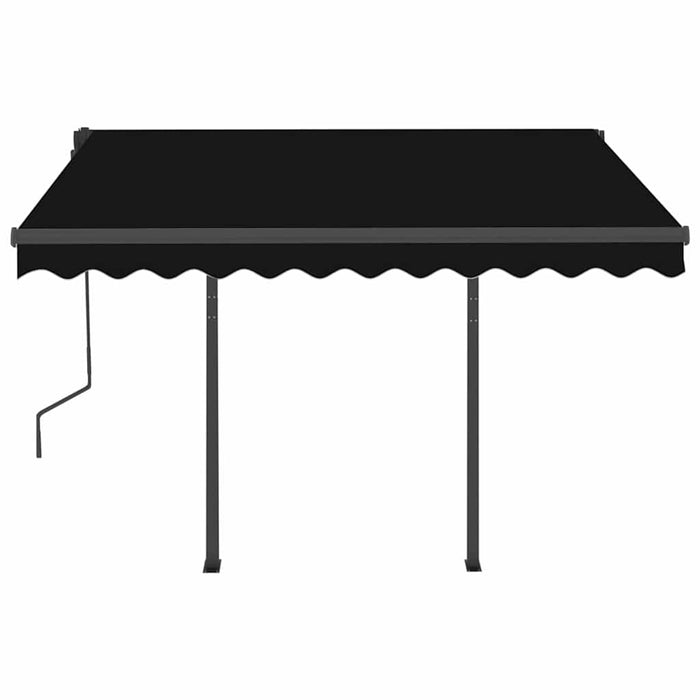 Copertina retractabila manuala cu LED 3,5x2,5 m Antracit