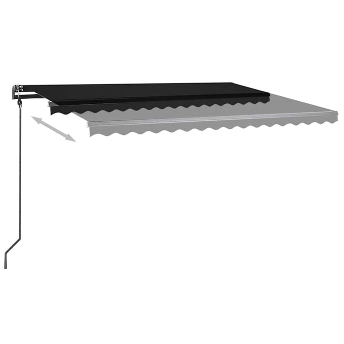 Copertina retractabila manuala cu LED 4,5x3 m Antracit