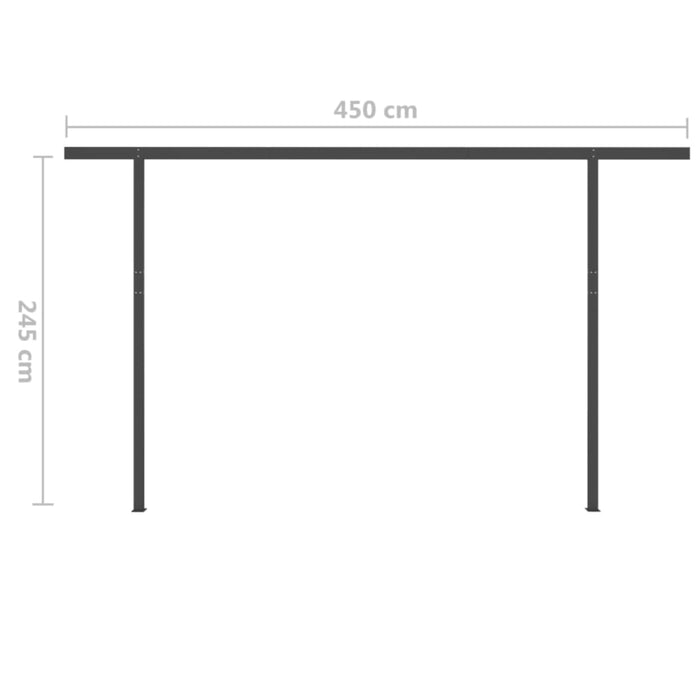 Copertina retractabila manuala cu LED 5x3m Galben si Alb