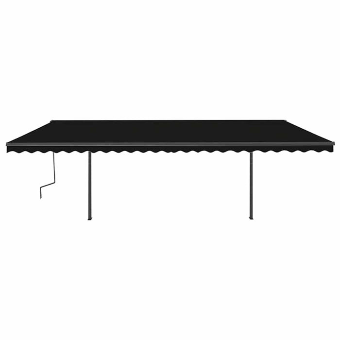 Manual Retractable Awning with Posts 6x3 m Anthracite