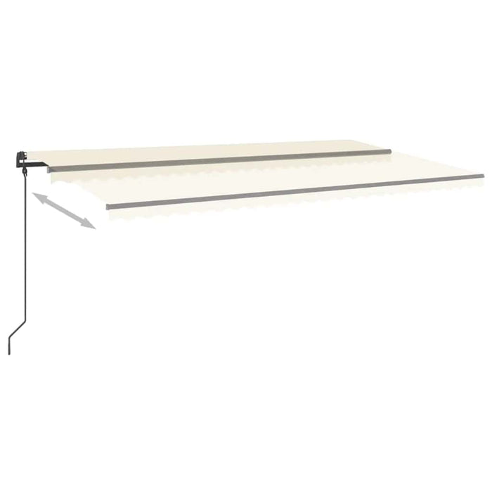 Copertina manuală retractabilă cu LED 6x3 m crem