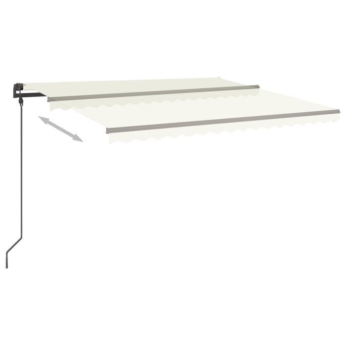 Copertina manuală retractabilă cu LED 4,5x3,5 m crem