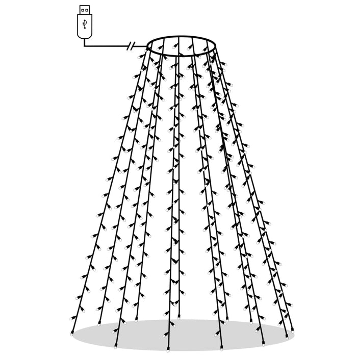 Plasă pentru Pom de Crăciun cu 180 LED-uri Albastru 180 cm