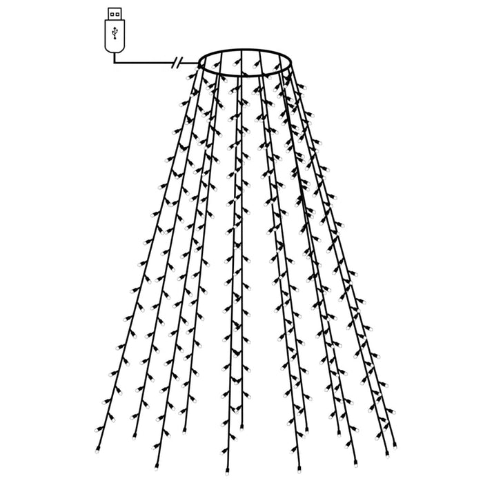 Plasă pentru Pom de Crăciun cu 180 LED-uri Albastru 180 cm