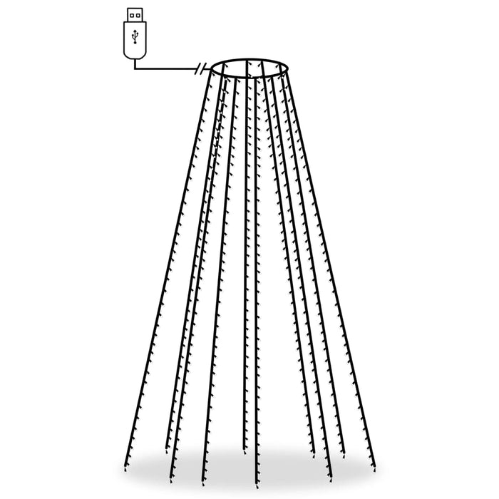 Plasă pentru Pom de Crăciun cu 400 LED-uri Albastru 400 cm