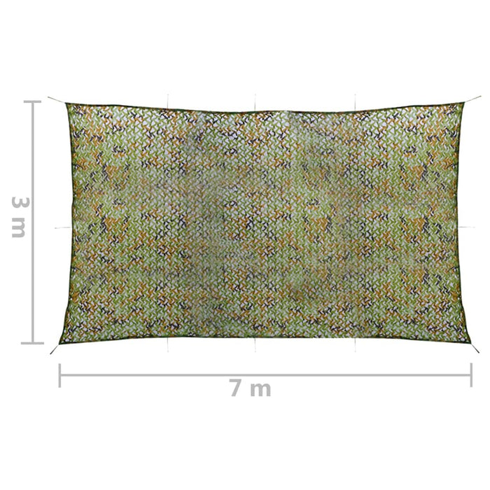 Camouflage Net with Storage Bag 3x7 m Green