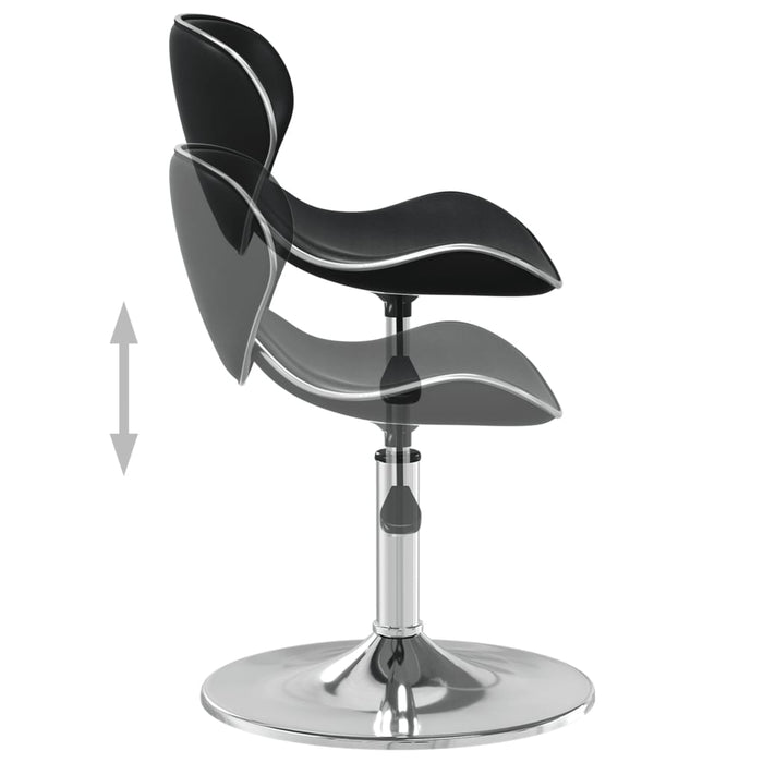 Bar Stool Black Faux Leather