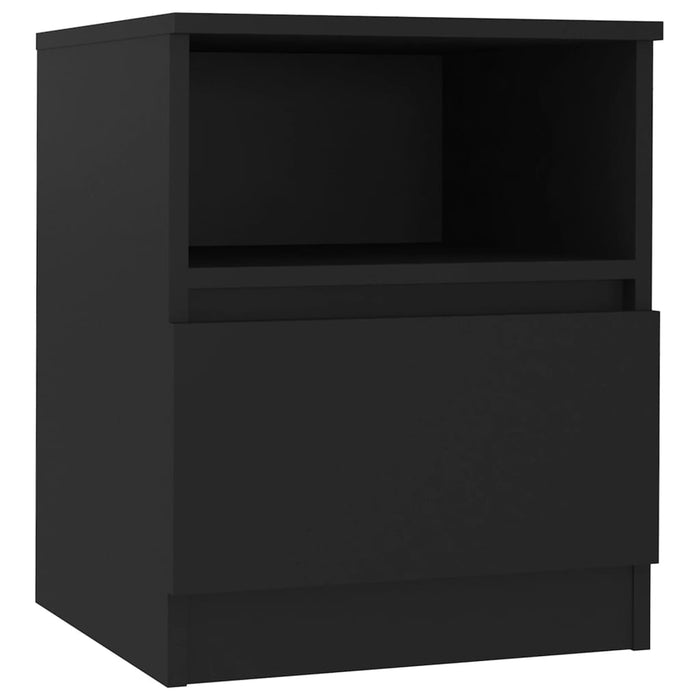 Bed Cabinet Black 40x40x50 cm Engineered Wood