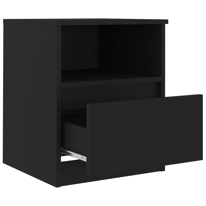 Bed Cabinet Black 40x40x50 cm Engineered Wood