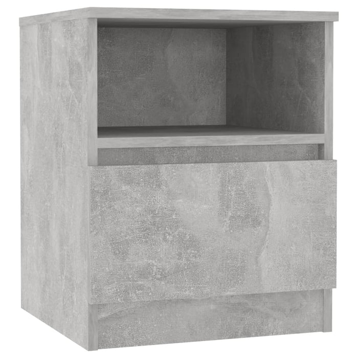 Bed Cabinets 2 pcs Concrete Grey 40x40x50 cm Engineered Wood