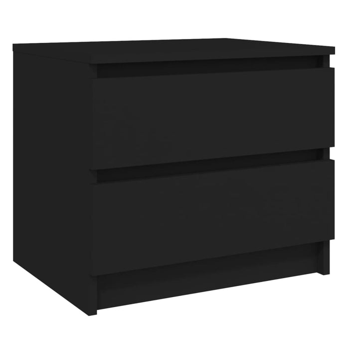 Bed Cabinets 2 pcs Black 50x39x43.5 cm Engineered Wood