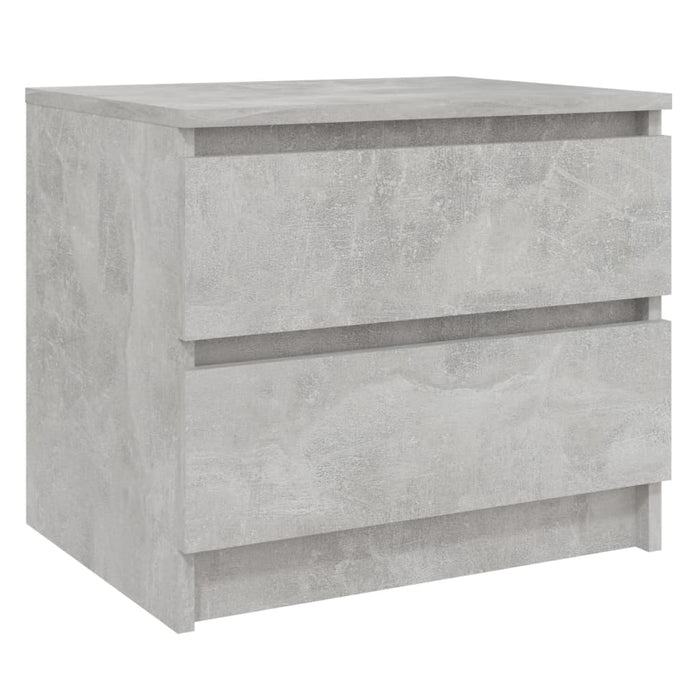 Bed Cabinet Concrete Grey 50x39x43.5 cm Engineered Wood