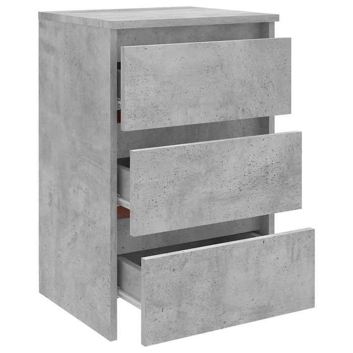 Шкаф за легло Concrete Grey 40x35x62,5 cm Engineered Wood