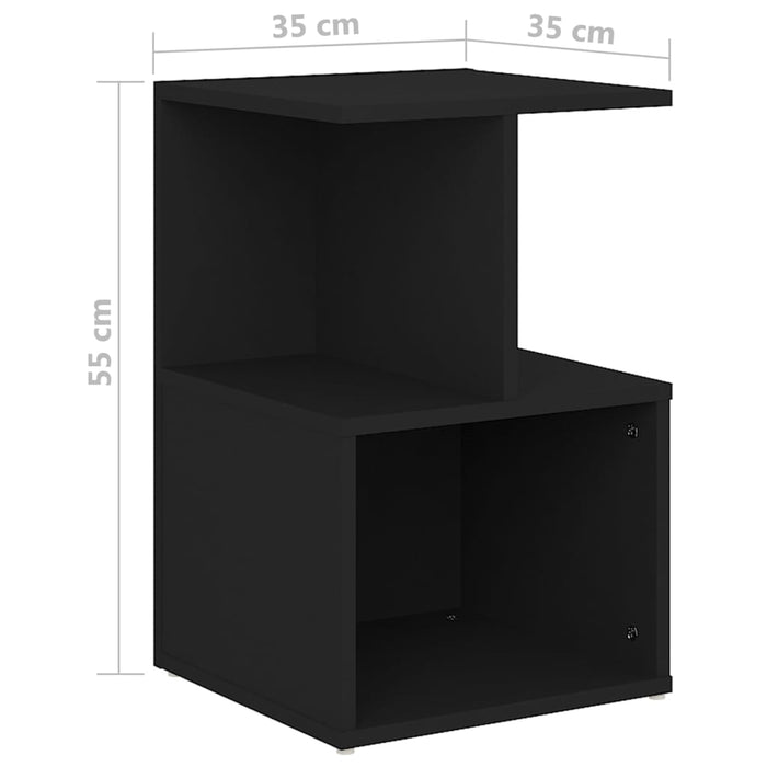 Нощни шкафчета 2 бр. черни 35x35x55 см инженерно дърво