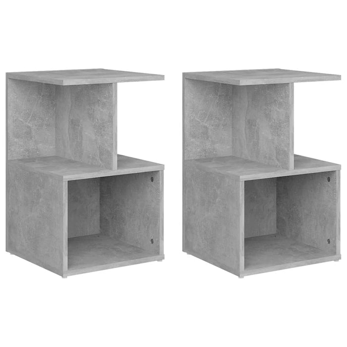 Bedside Cabinets 2 pcs Concrete Grey 35x35x55 cm Engineered Wood