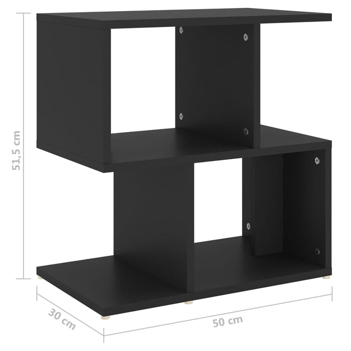 Bedside Cabinets 2 pcs Black 50x30x51.5 cm Engineered Wood