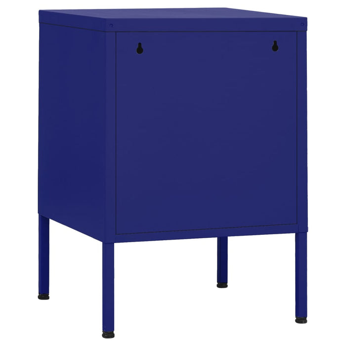 Nightstand Navy Blue 35x35x51 cm Steel