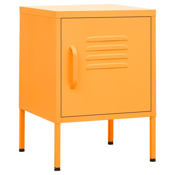 Nightstand Mustard Yellow 35x35x51 cm Steel