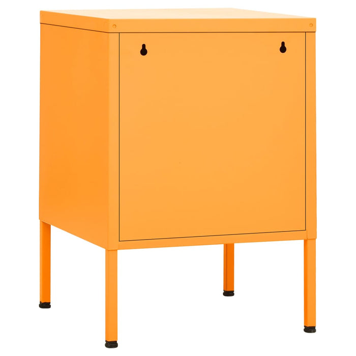 Nightstand Mustard Yellow 35x35x51 cm Steel