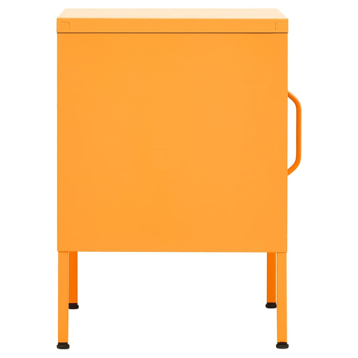 Nightstand Mustard Yellow 35x35x51 cm Steel